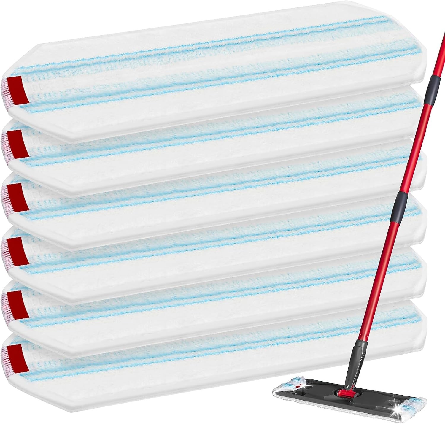6 Pack Replacement Mop Pads for O-Cedar H2prO Flat Mop System Machine Washable gallery