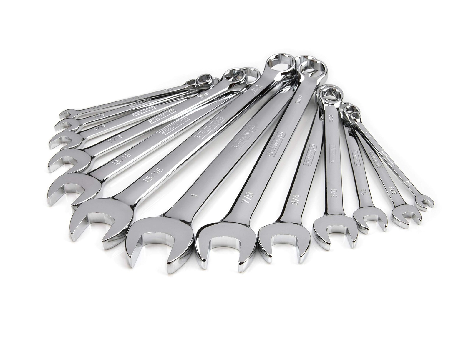 Steelman Pro 13-Piece SAE 6-Point Combination Wrench Set, 1/4, 5/16, 3/8, 7/16, gallery