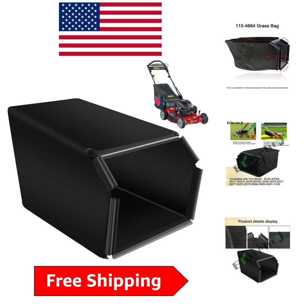 Efficient Grass Catcher 115-4664 for Toro Lawn Mower - High-Quality Nylon Fabric