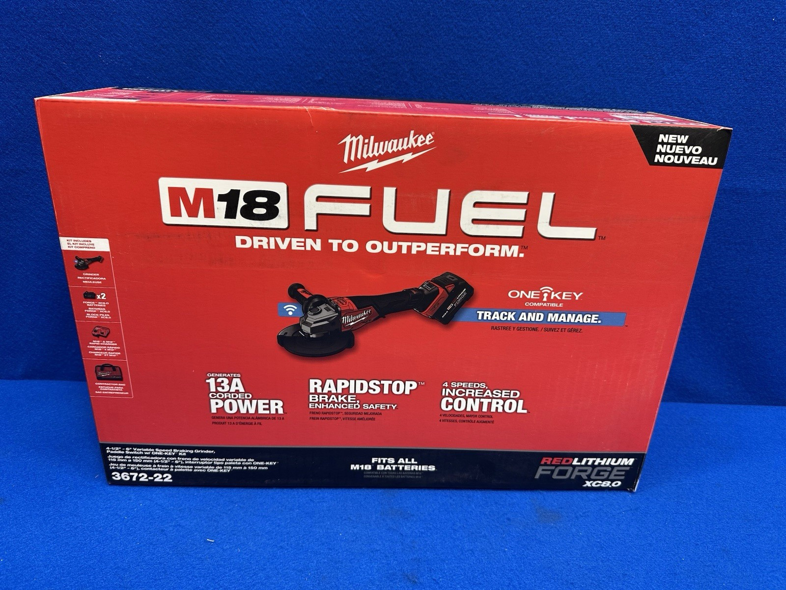 Milwaukee Tool 3672-22 M18 Fuel Angle Grinder W/One Key gallery