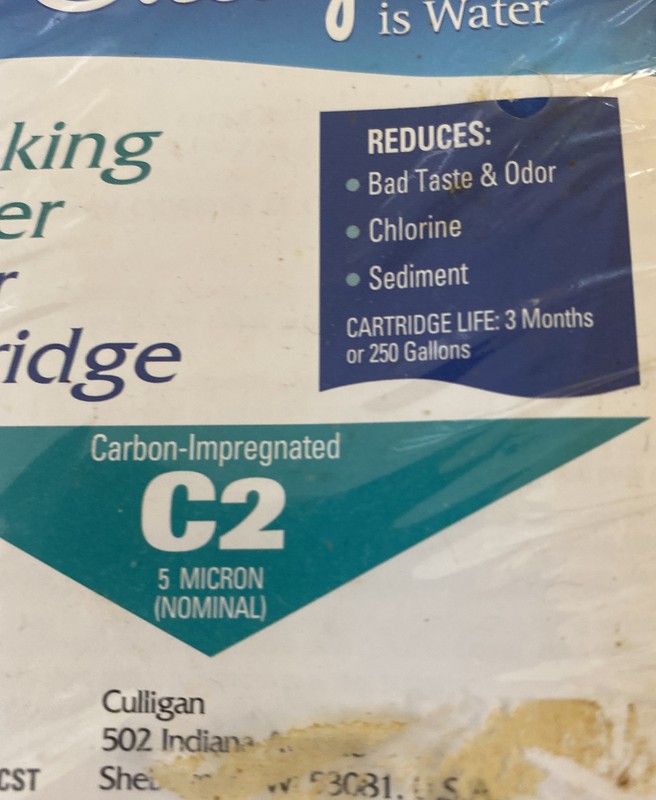 Culligan Drinking Water Filter C2 Taste Odor Chlorine Sediment Pack of 2 New gallery