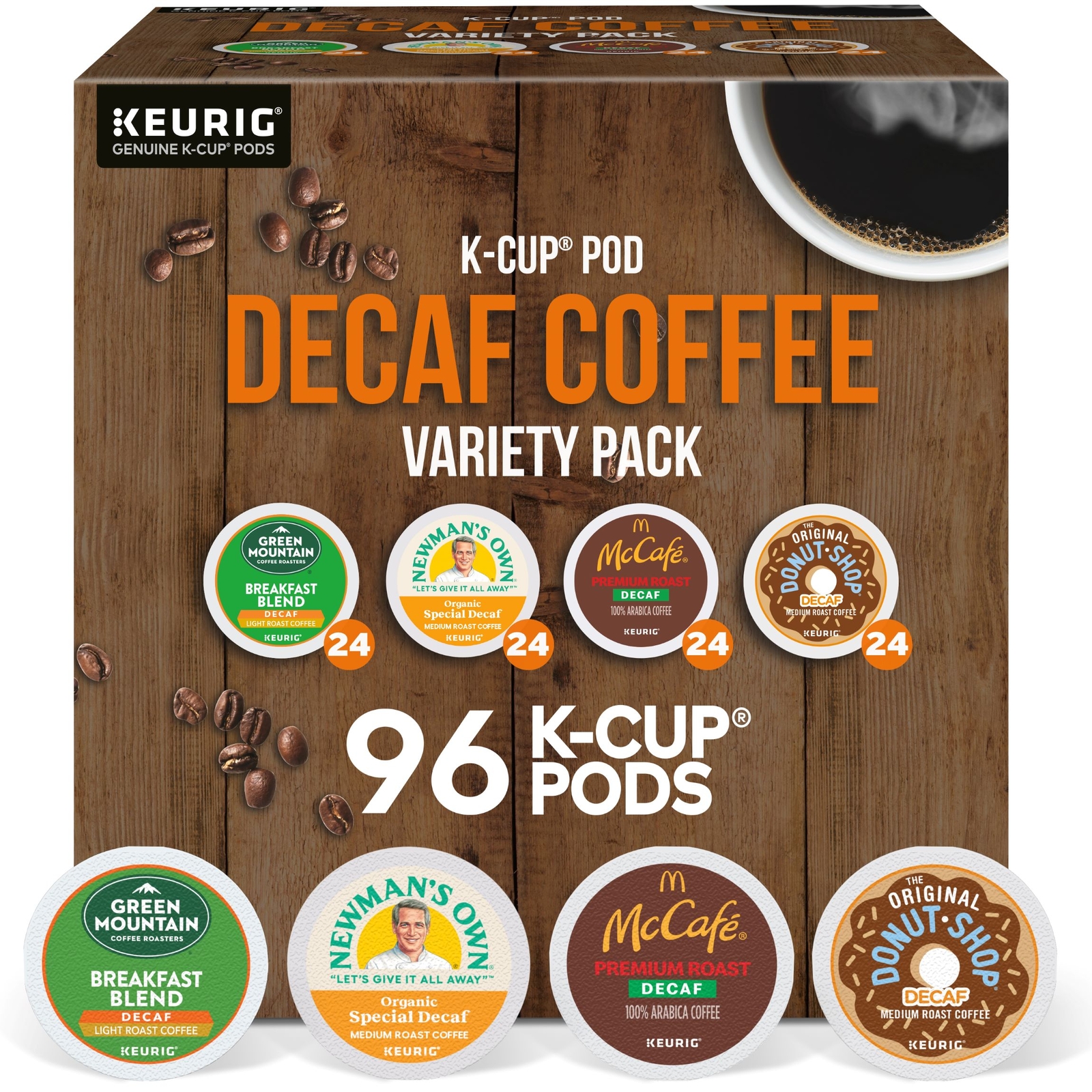 Keurig Decaf Coffee Variety Pack, Keurig K-Cup Pods, 96 Count gallery