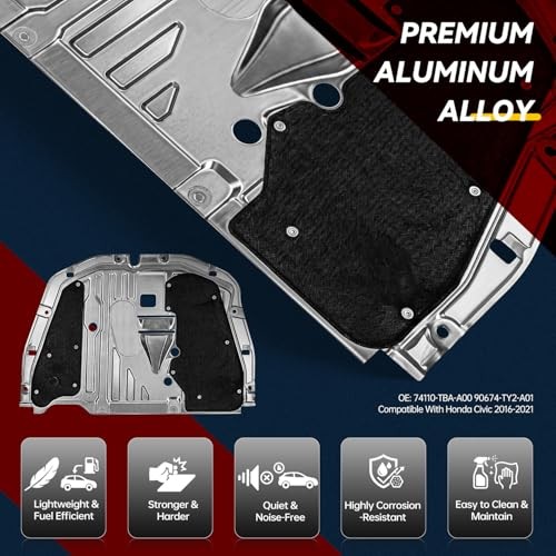 Engine Splash Shield Guard, Lightweight Aluminum Under Engine 74110-TBA-A00 gallery