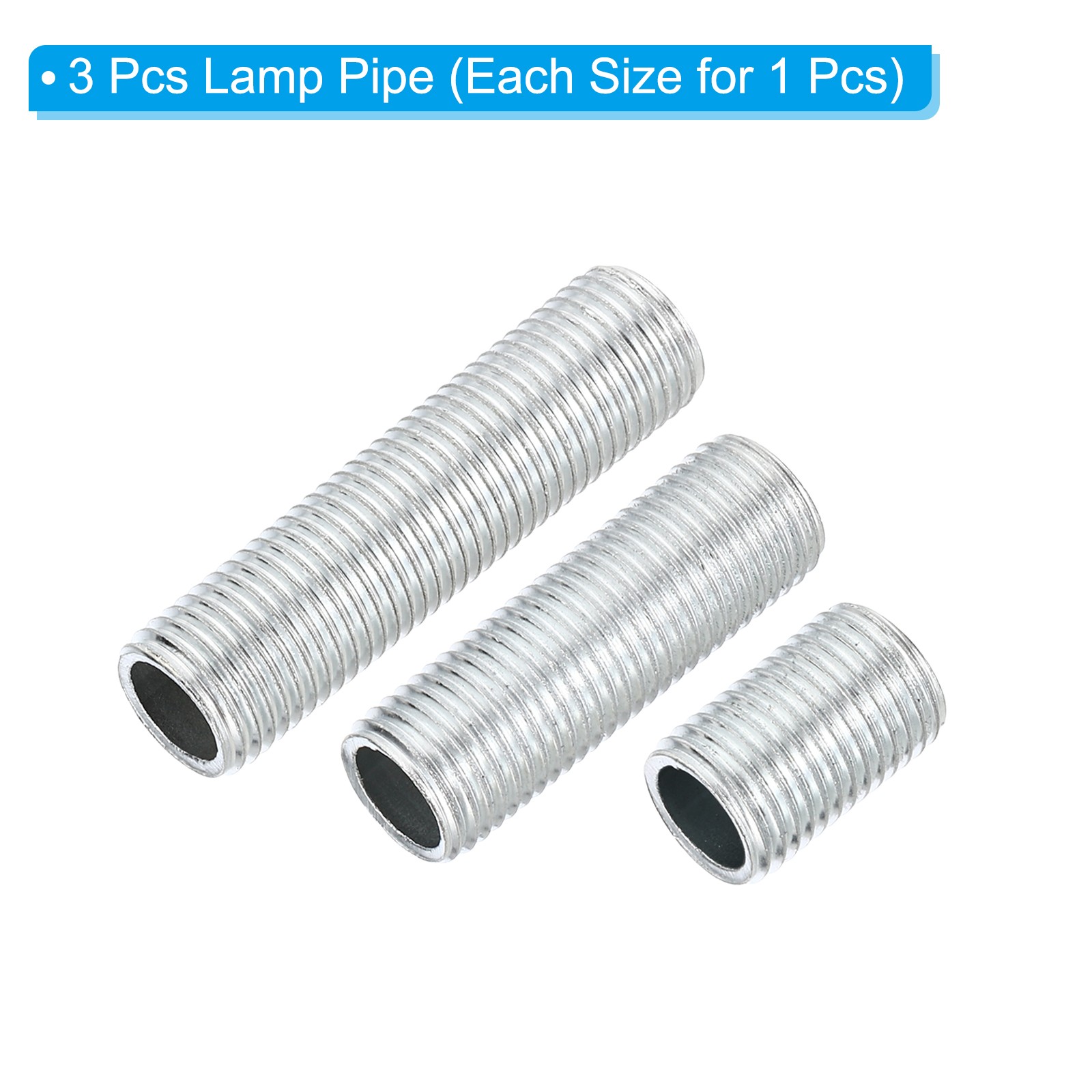 1/4-18 Thread Lamp Pipe Nipple Kit Fasteners Hardware for Chandelier 3 Size gallery