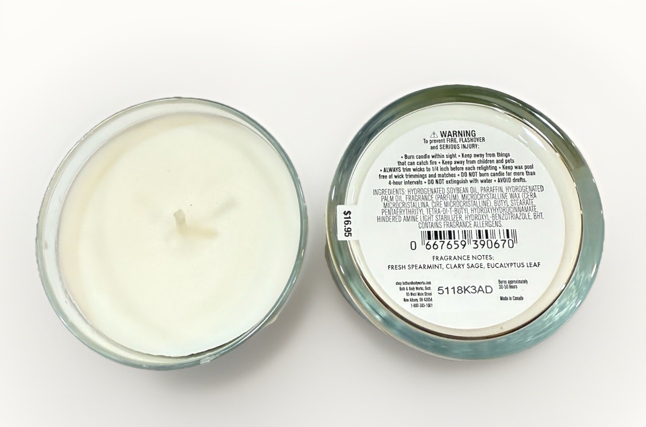 Bath & Body Works Stress Relief Eucalyptus Spearmint Candles 8 oz – Lot of 2 gallery
