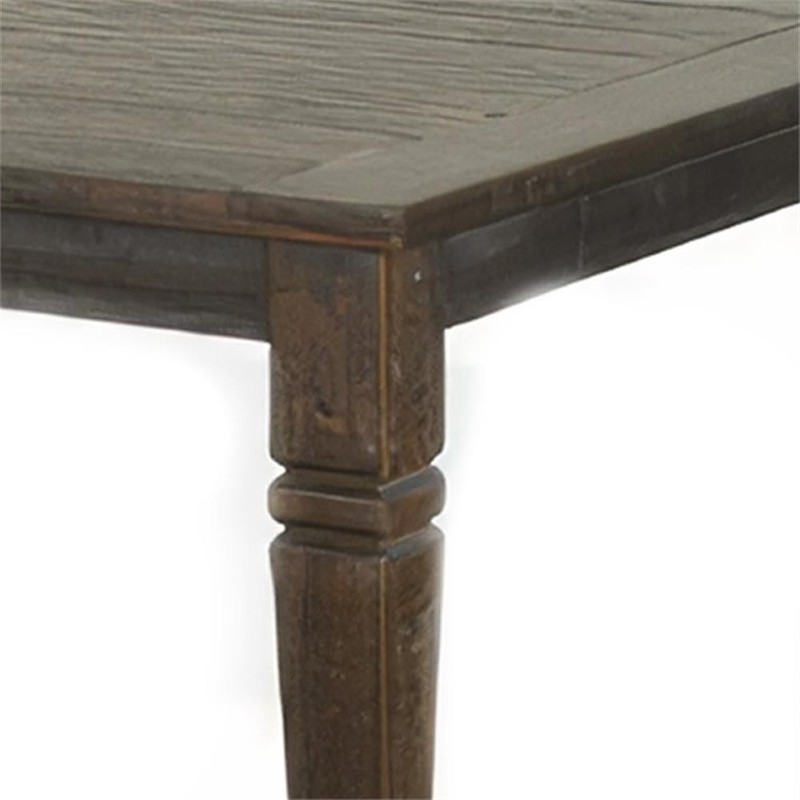 Pemberly Row 66 to 90 Inch Dining Table Rectangular Extendable Brown Solid Wood gallery