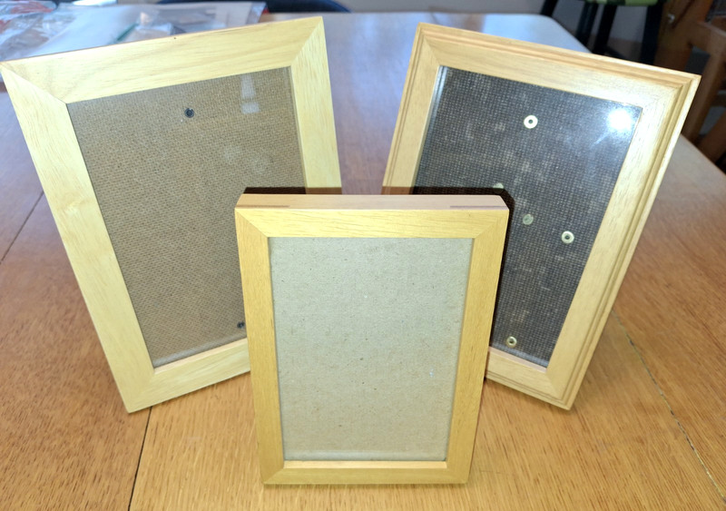 Lot of 3 Vintage Rectangular Wood Frames - Portrait or Landscape - Nice! gallery