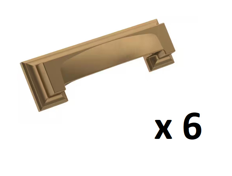 *6* Amerock Appoint 3 or 3-3/4 in. Champagne Bronze Cabinet Cup Pull (BP36762CZ) gallery