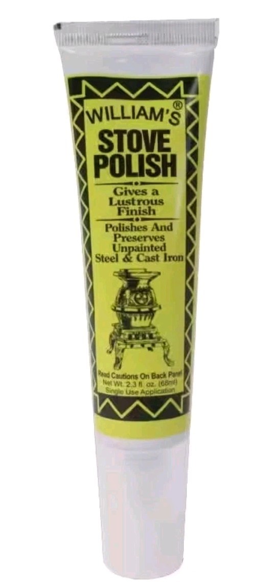 2.3 oz William's Cast Iron Stove Polish Paste Tube Preserves Polishes Finishes gallery