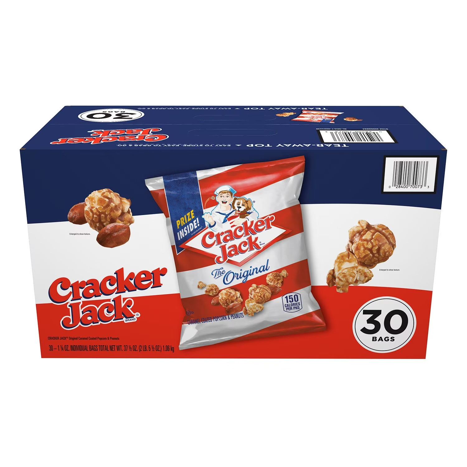 Cracker Jack Original Caramel Coated Popcorn and Peanuts (1.25 oz., 30 pk.) gallery