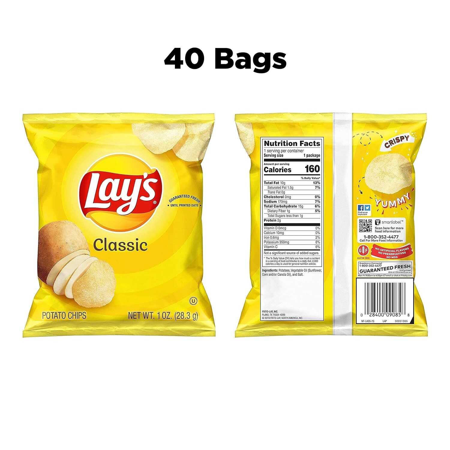 Lay's Potato Chips Classic 1 Ounce Pack of 40 gallery