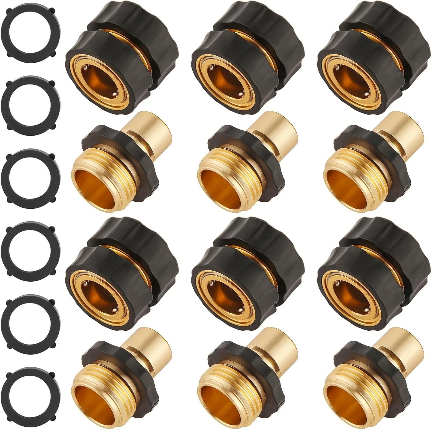 6 Set Quick Connect Hose Fittings for Garden Hose Quick Connector with Gasket gallery