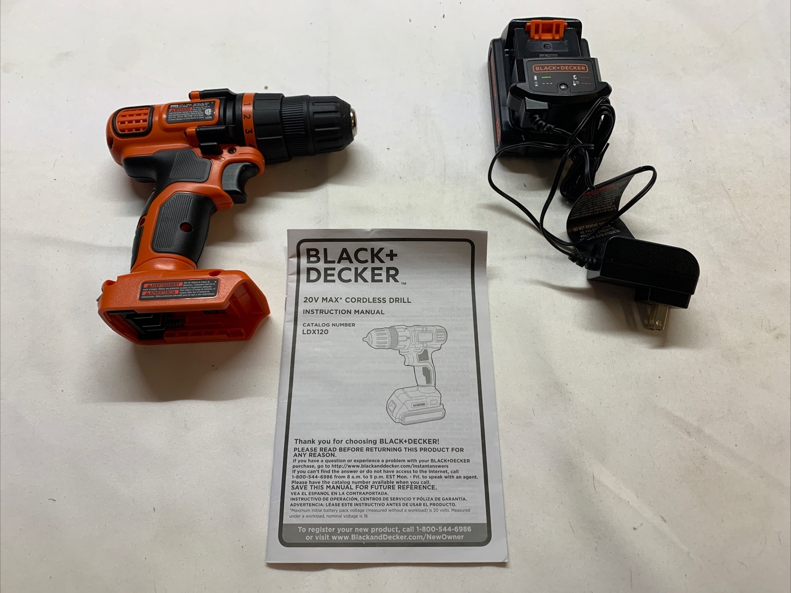 Black & Decker: LDX120 - 20V Max Lithium 3/8" Drill with Battery & Charger gallery