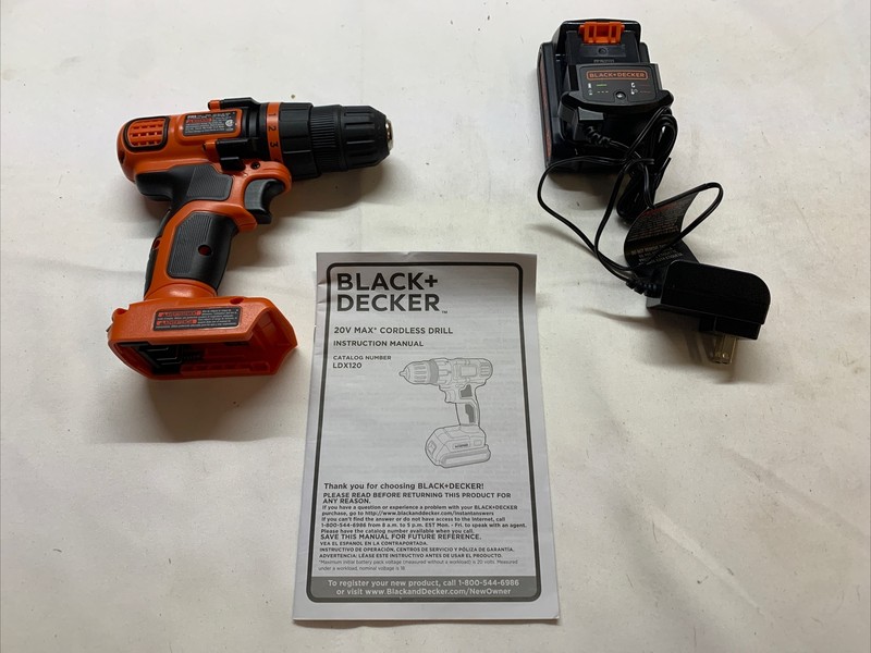 Black & Decker: LDX120 - 20V Max Lithium 3/8" Drill with Battery & Charger gallery