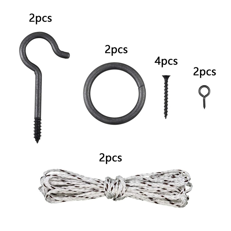 Hook and Ring Toss Game Set with String, Screws, Ring, and Iron Hook gallery