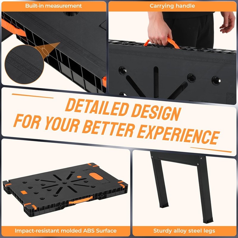 Folding Work Bench Portable Work Table for Garage, Table Saw,Workshop,Home DIY gallery