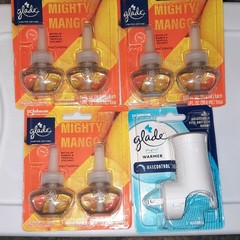 Glade PlugIn Mighty Mango & Tropical Coconut Oil Refill 3 x 2-Pack and Wall plug