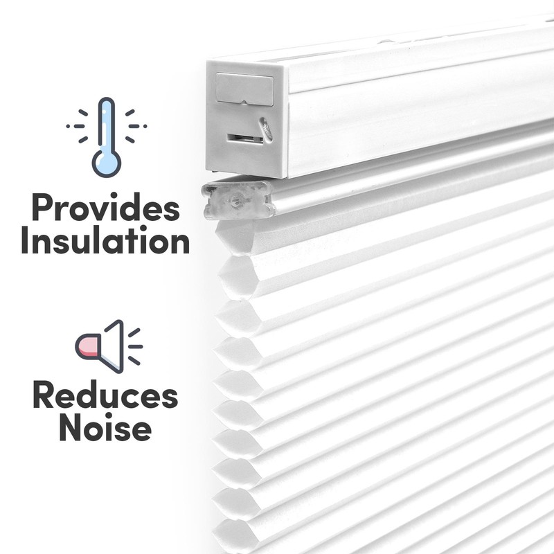 Cordless Top-Down Bottom-Up Honeycomb Pleated Window Shades 71"W x 64"H, White gallery