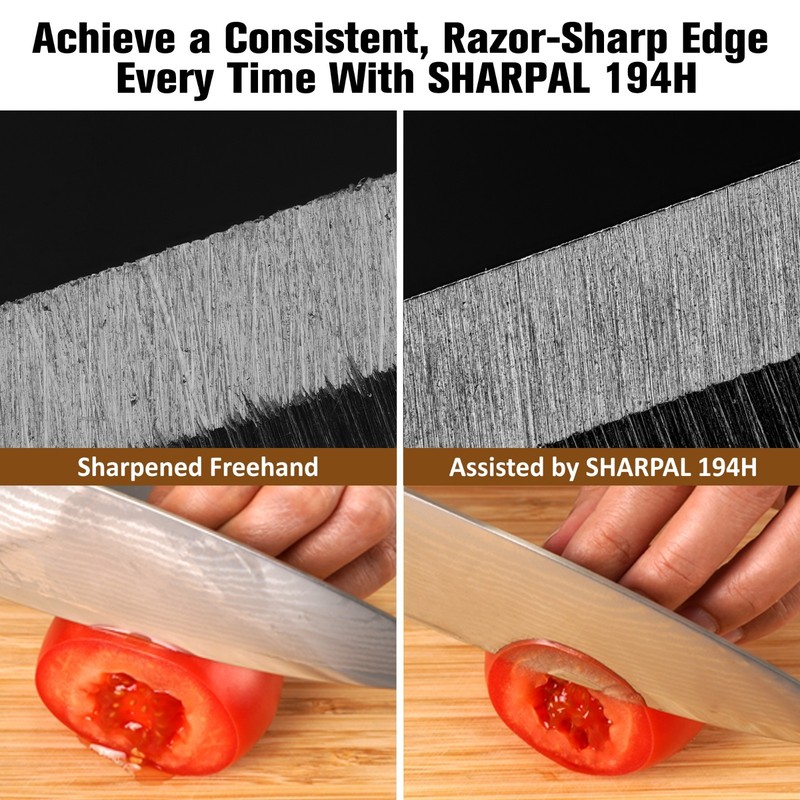 SHARPAL HOLDBUBBLE & ANGLE PYRAMID Whetstone Knife Blade Sharpener Angle Guide gallery