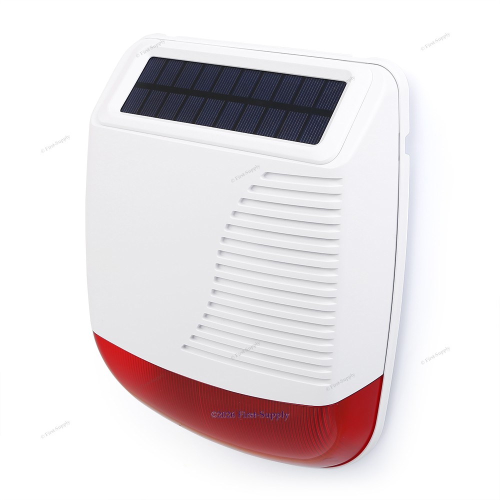Wireless Solar Powered Outdoor Flash Sounder 100dB Loud Waterproof 433MHz gallery