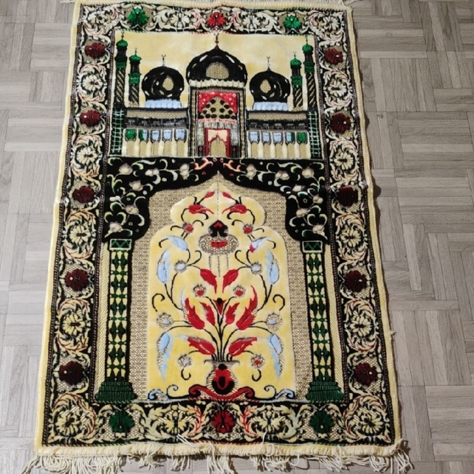 Islam Prayer Mat Features The Sacred Kaaba In Mecca 26x45 gallery