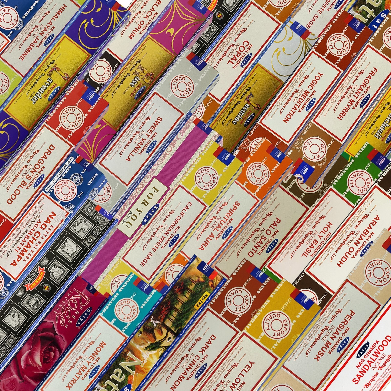 Satya Nag Champa Incense Sticks Assorted-Mixed 12 x 15 gram, (180 Grams Total) gallery