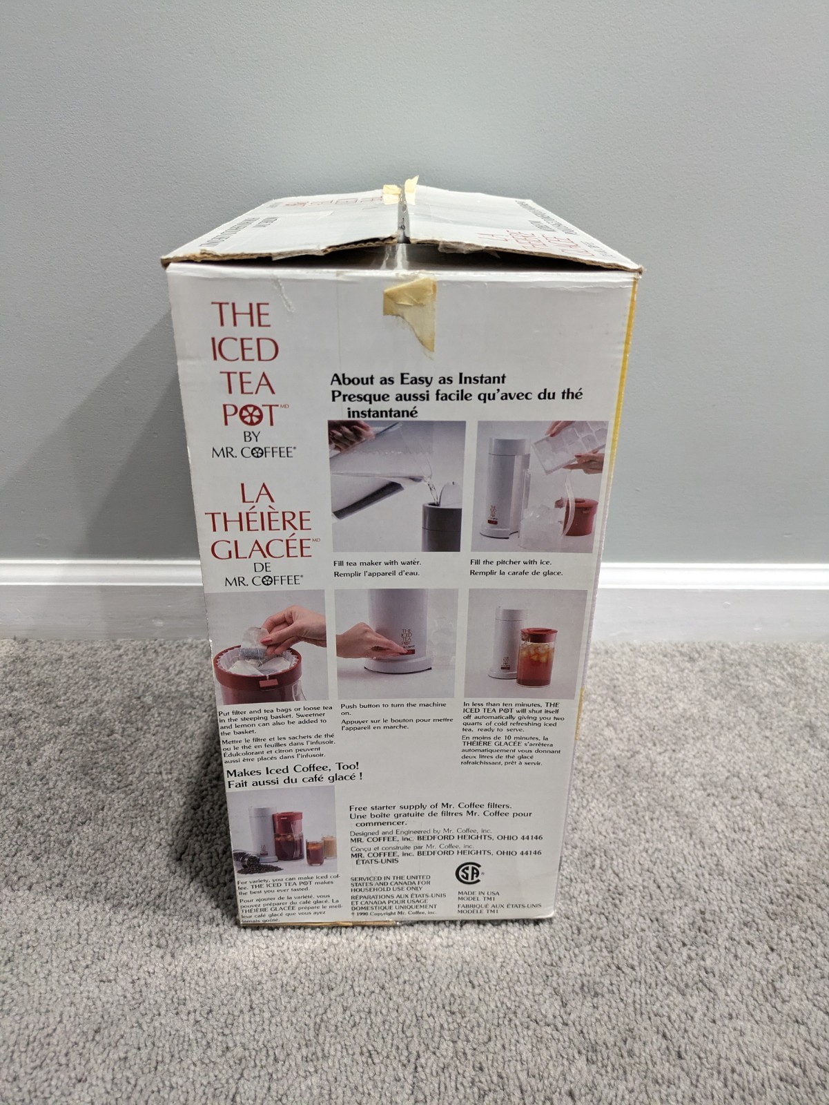 Vintage The Iced Tea Pot Mr. Coffee Model TM1 Red Pitcher Brand New Electronic gallery