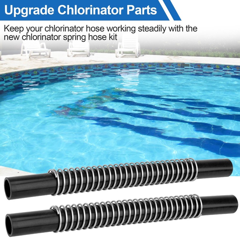 Pool Chlorinator Flexible Tubes with Support Spring - 2 PCS Replacement Hose gallery