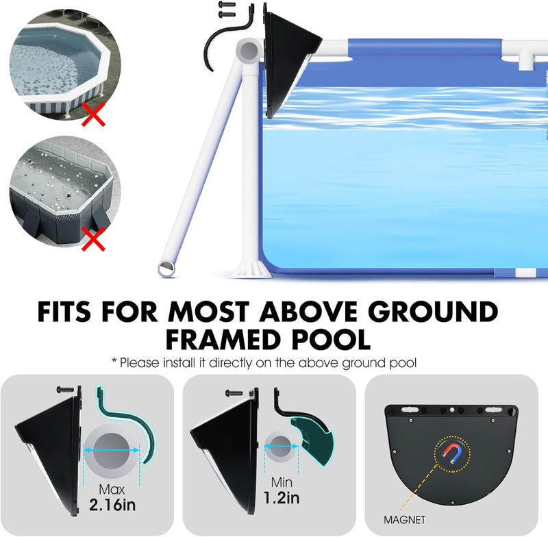 Solar Pool Lights for above Ground Pools, Solars Pool Lights with 10 Lighting Mo gallery