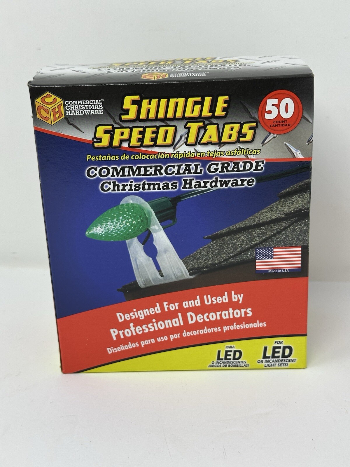 50 Shingle Speed Tabs Commercial Grade - Christmas & LED Incandescent Lights New gallery
