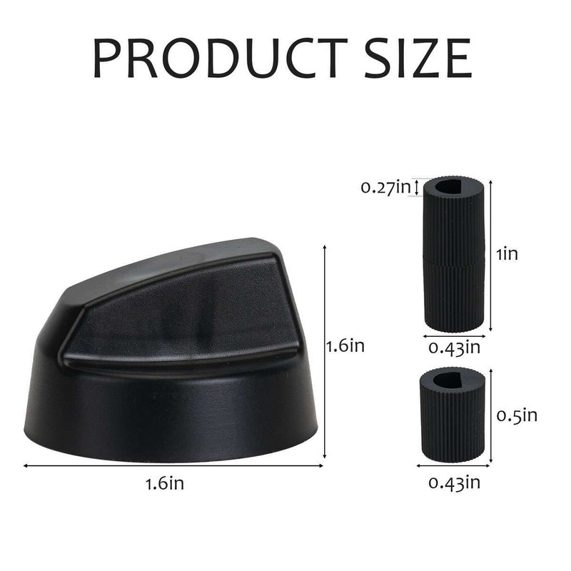 4Pack Stove Top Control Knobs Set Cooktop Top Burner Control Knob Replacement gallery