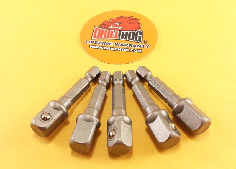 Drill Hog® 3/8" Socket Adapter Hex Shank 3/8 Impact Driver Bit Lifetime Warranty gallery
