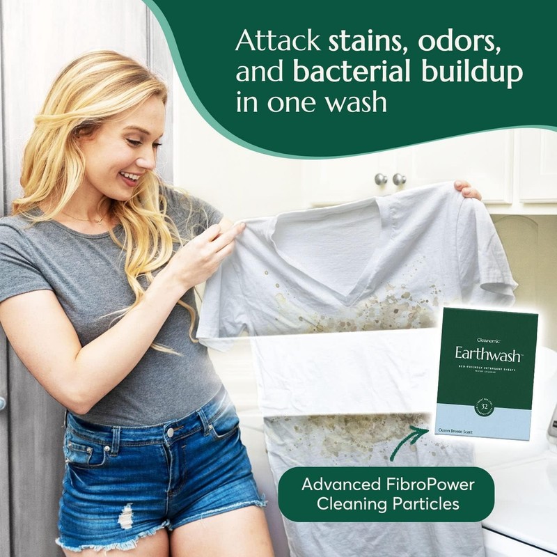 earthwash Laundry Sheets, Ocean Breeze (32 Loads), The Perfect Hypoallergenic Pl gallery