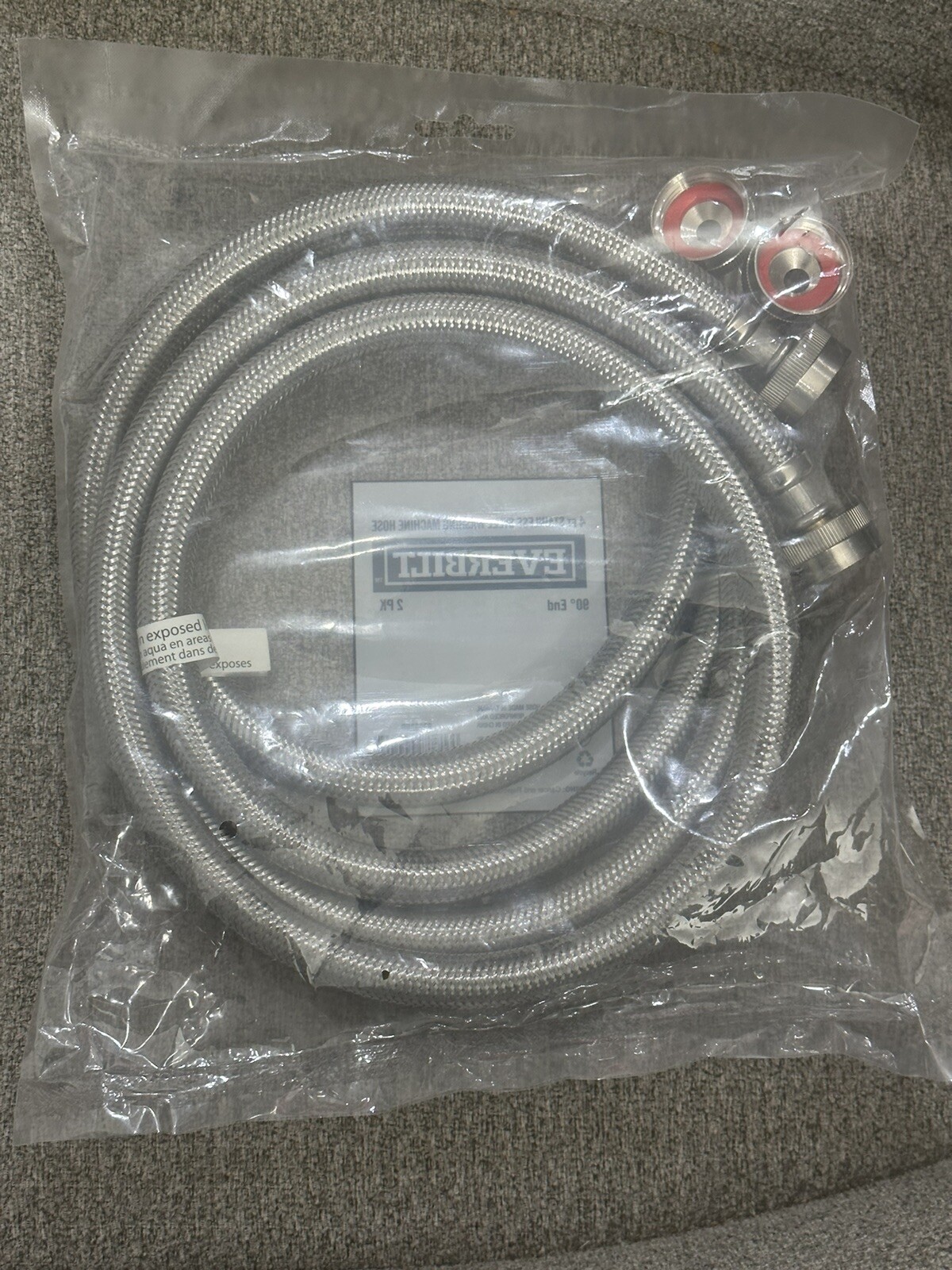 Everbilt 4 ft. Polymer Coated Stainless Steel Washing Machine Connector (2-Pack) gallery