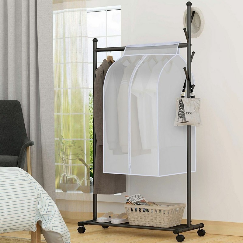 Solid Clothes Garment Dust Cover Storage Protector Wardrobe Coat Hanger Bag Home gallery