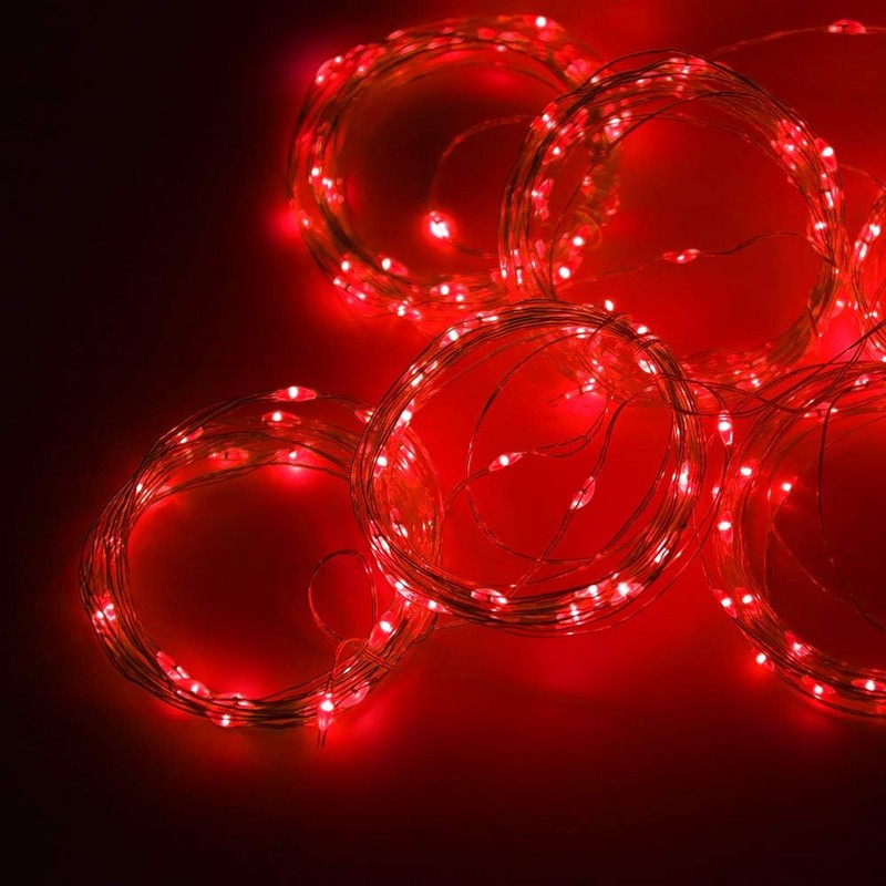 300 LED Curtain Lights Christmas String Lights, Backdrop Fairy Red gallery