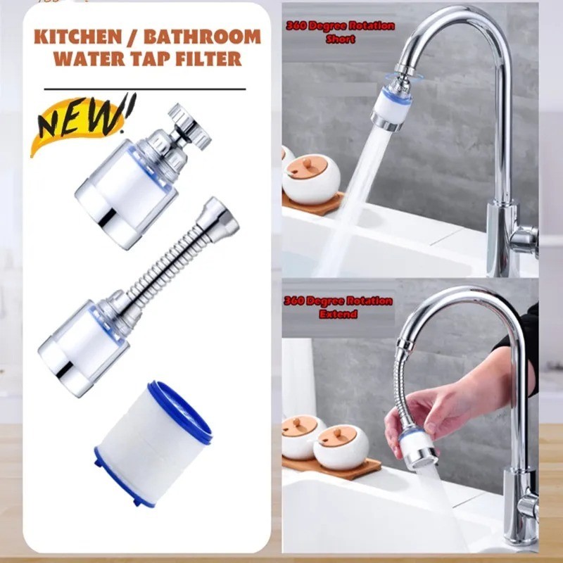 Faucet Water Filter Tap Filtration Kitchen Bathroom Sink Mount Purifier System gallery