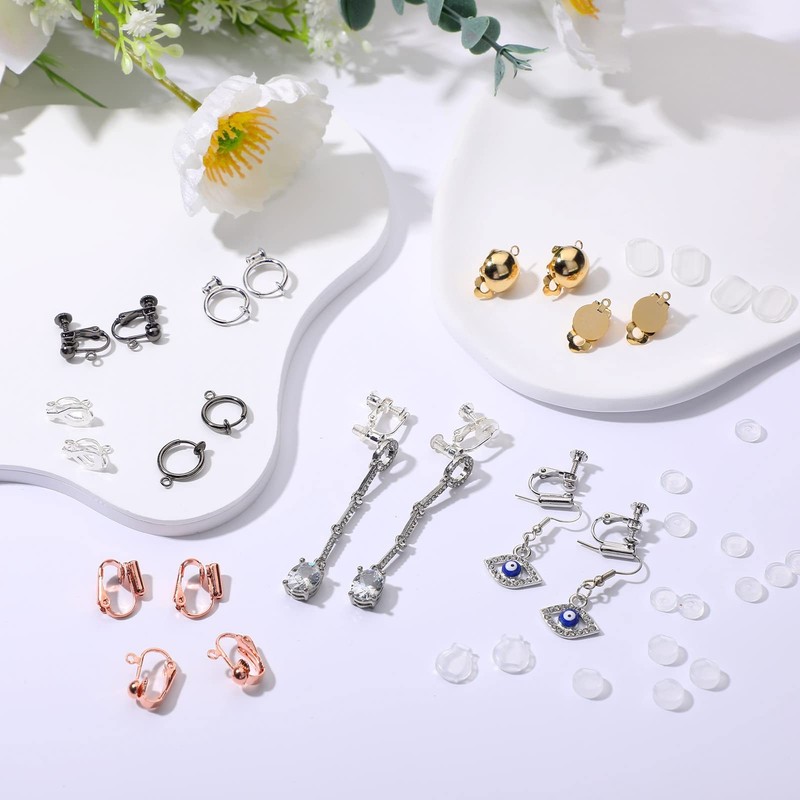 Unittype 20 Pcs Clip on Earring Converters 10 Pairs Non as pictures shown gallery