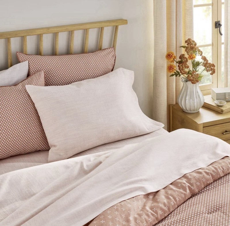 4pc King Micro Stripe Sheet Set Rust - Hearth & Hand with Magnolia NEW gallery