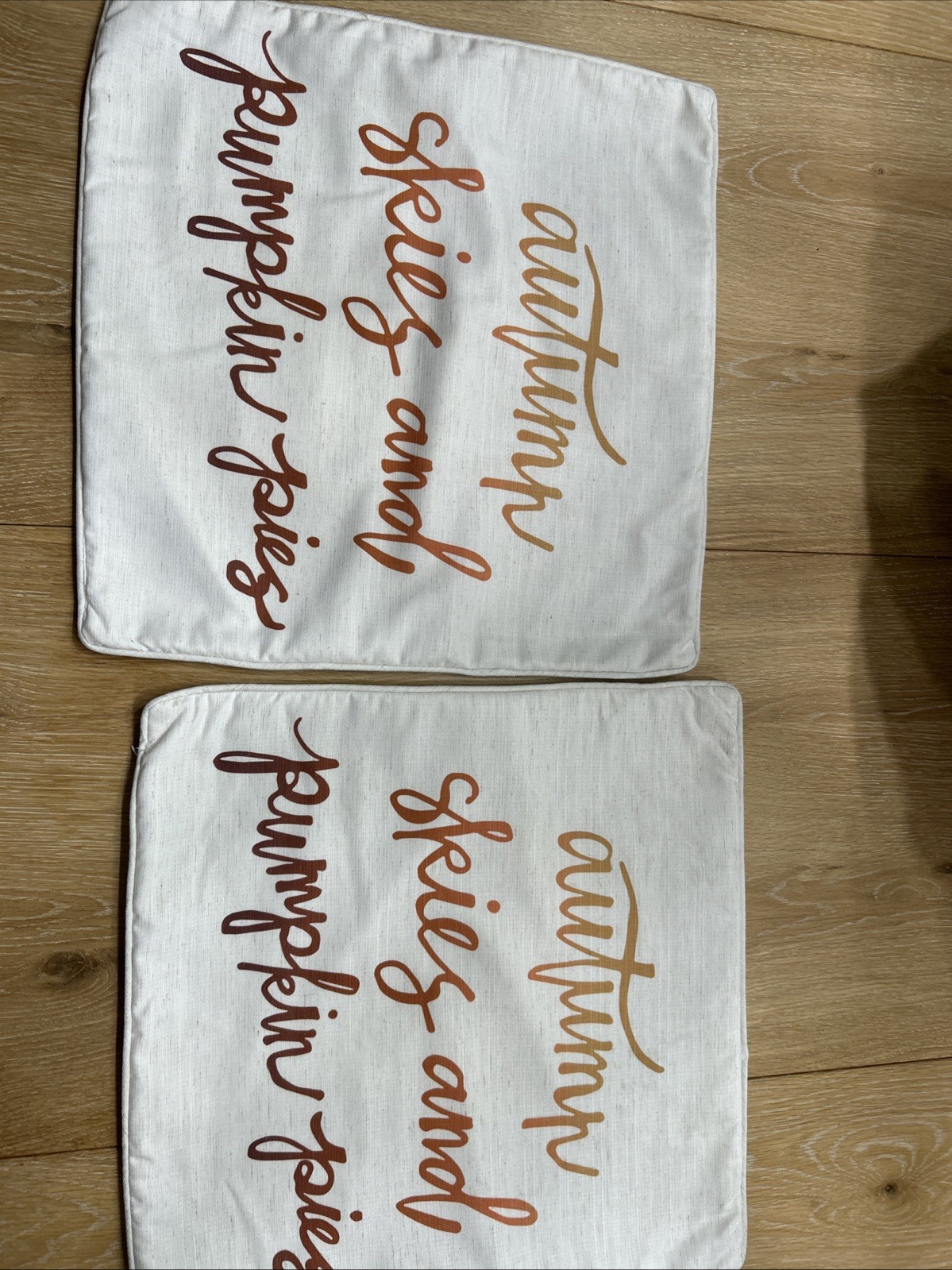 18x18” Decorator Pillow Insert. Set Of Two. Linen Polyester Blend. Zippered. gallery