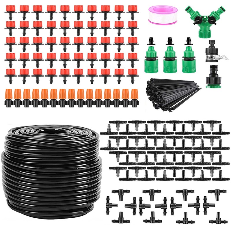 164FT Automatic Drip Irrigation System Kit for Garden Greenhouse &Patio Watering gallery