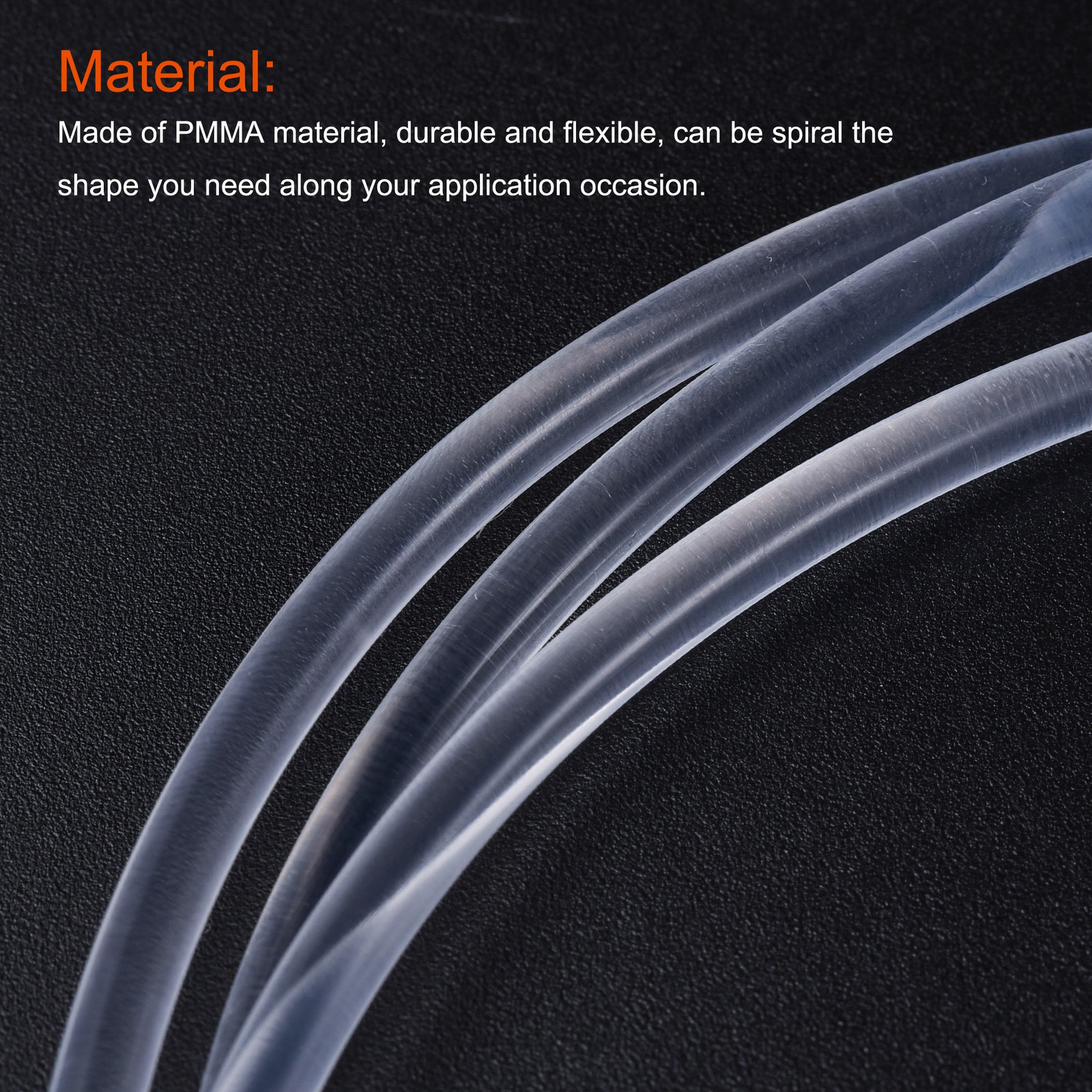 1 x PMMA Side Glow for LED Light Guide in Home Hotel Fiber Optic Cable 3mm 1M gallery