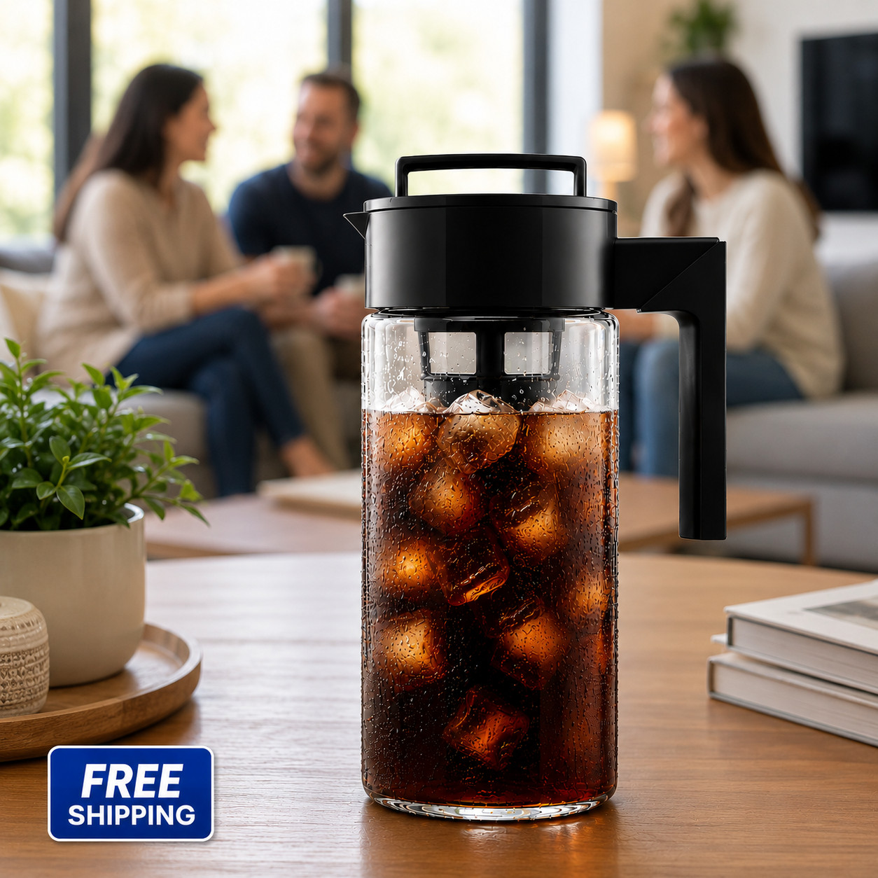 Deluxe Cold Brew Coffee Maker Airtight Pitcher with Spout & Handle, BPA-Free gallery