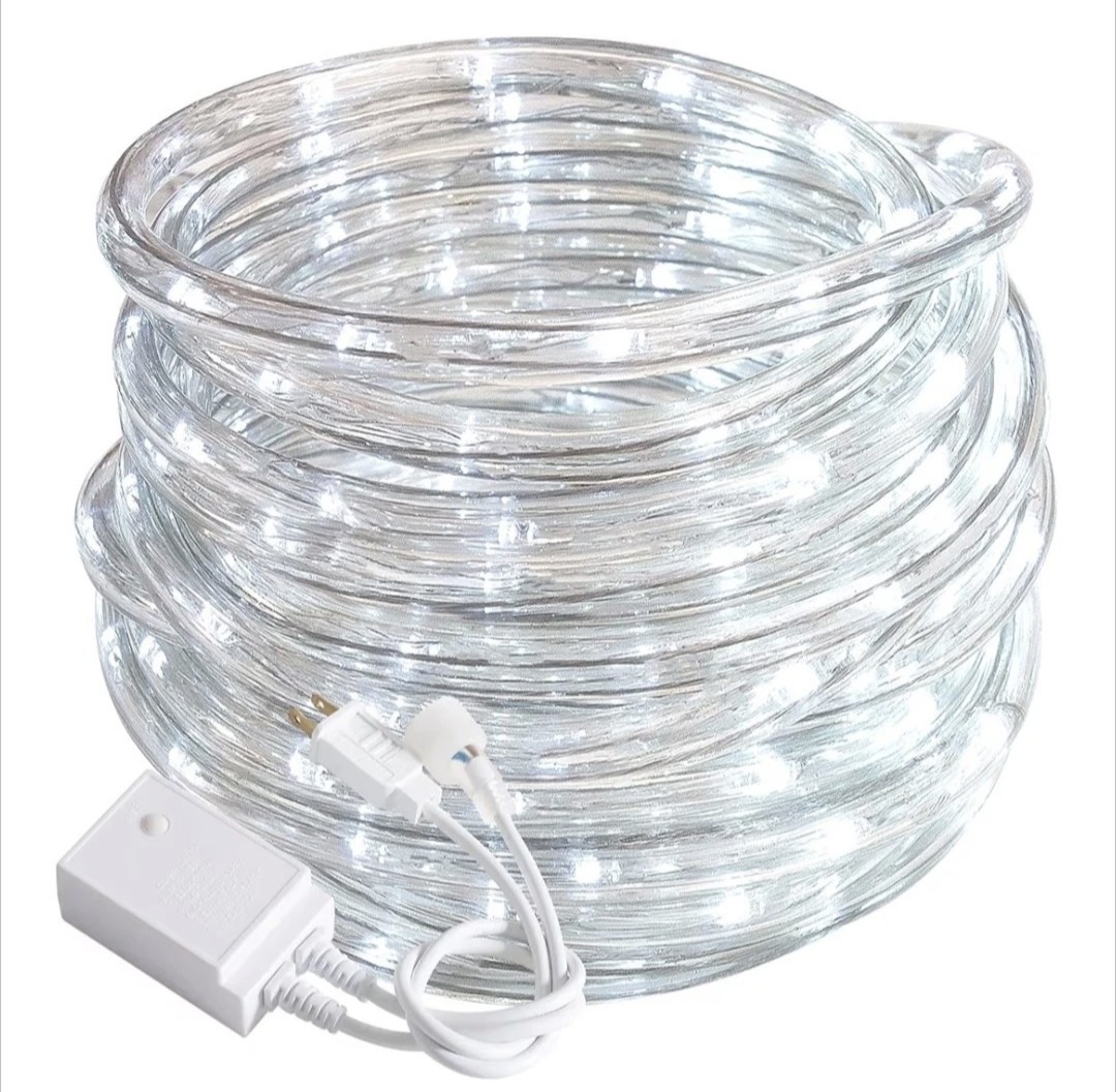 20FT 8-Mode LED Rope Light Outdoor Waterproof Lighting, Cool White gallery