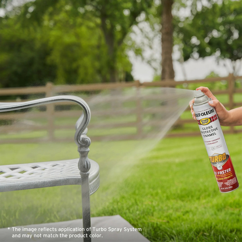Rust-Oleum 334128 Stops Rust Turbo Spray System Spray Paint, 24 oz, Gloss Black gallery
