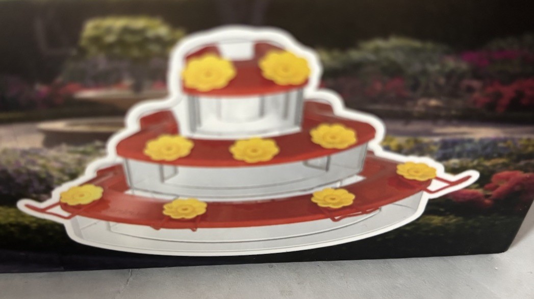 Birdream Window Hummingbird Feeder - 3-Layer "Cake" Design - 9 Ports- NIB gallery