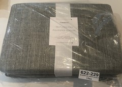 Crate And Barrel Texture Poly Blackout Curtain Panel 52 X 108 In Pebble Grey