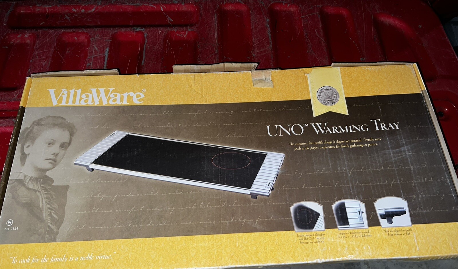 VILLAWARE UNO GLASS WARMING HEAT BUFFET TRAY 150 to 250 Degrees. 300 Watts gallery