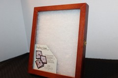 Easel Back 8″ x 10″ Solid Wood Hinged Display Case for Small Collectables