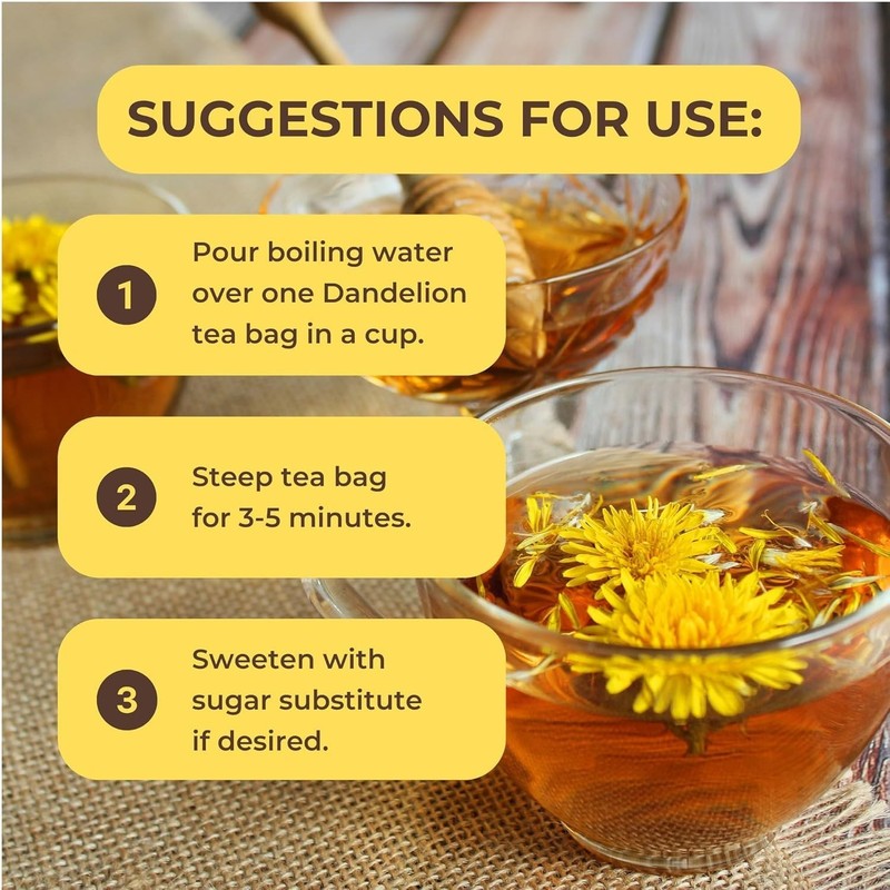 100% Natural Dandelion Root Tea Diente de León - 50 Tea Bags of from Peru gallery